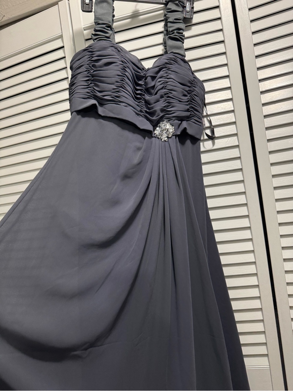 Mori Lee 
Gray Formal Dress Size 10/12
Mother of Bride/Groom
Prom/Homecoming